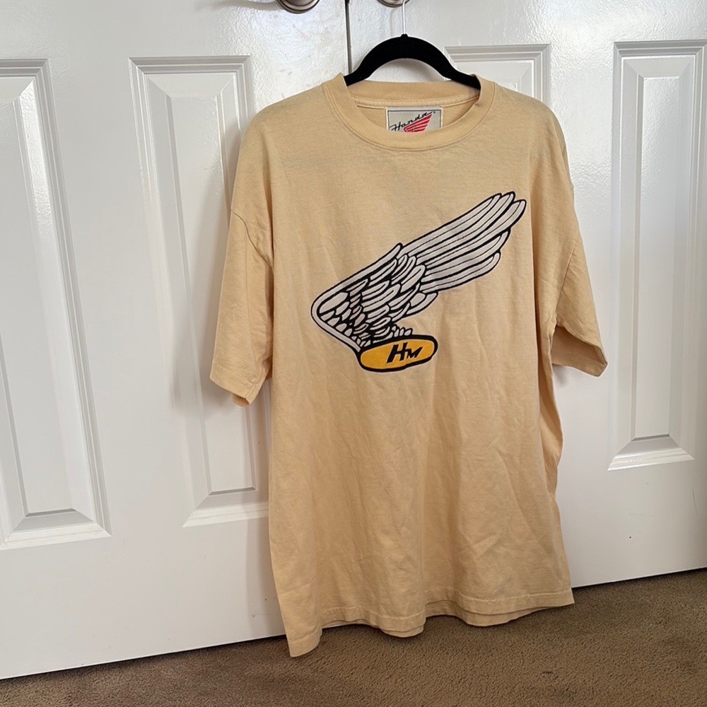 Honda classic 50th year anniversary Tan Short Sleeve Tee with Winged Graphic